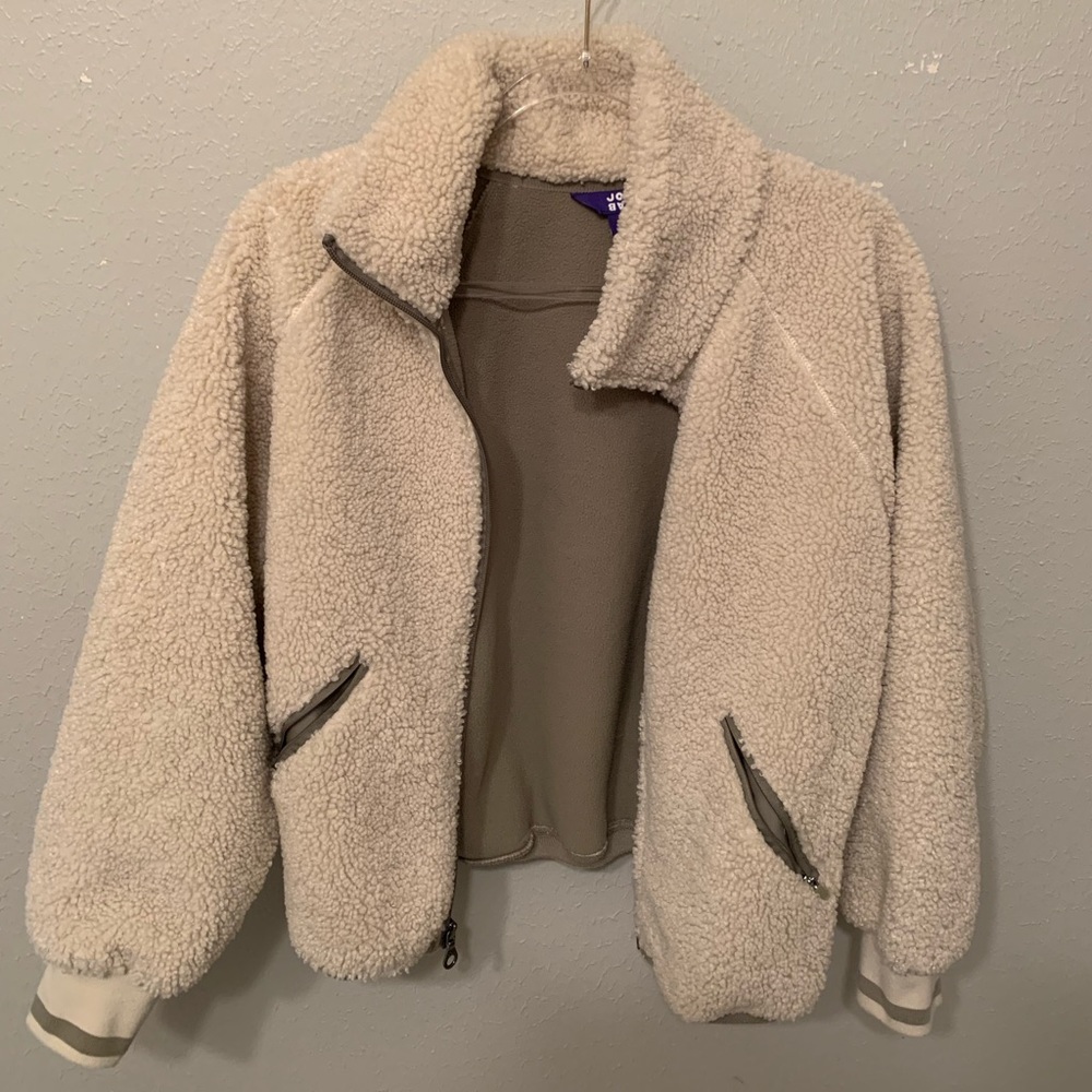 JOY LAB Sherpa teddy zip up Jacket